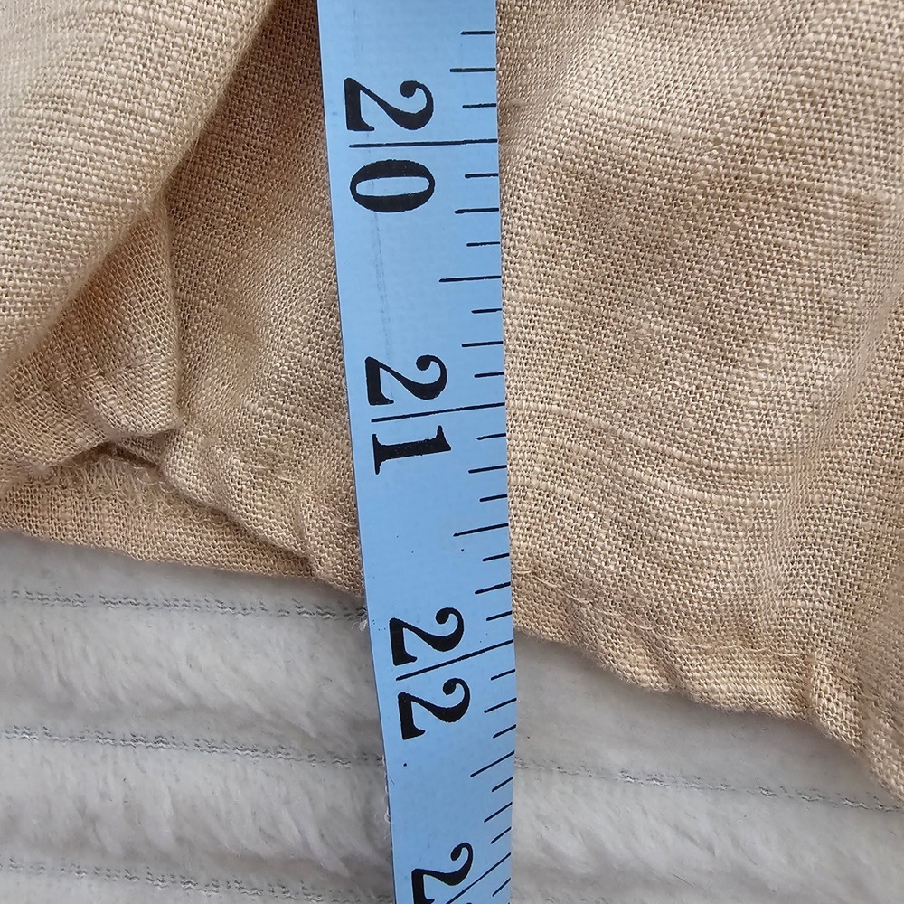 Cotton Linen Peplum Utility Jacket L Beige Cottagecore Spring Capsule Lagenlook - Picture 5 of 13